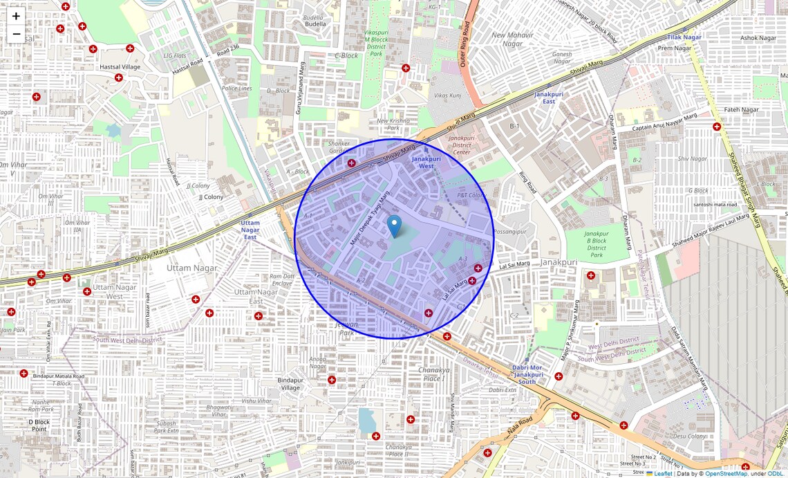 Location Map of Asalatpur Village, Delhi