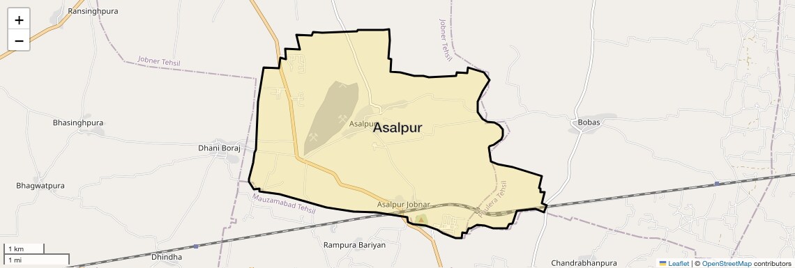 Location Map of Asalpur, Jaipur