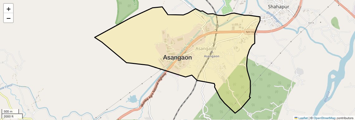 Location Map of Asangaon, Thane