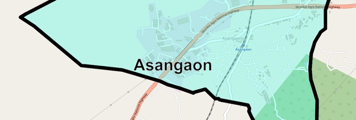 Location Map of Asangaon, Thane