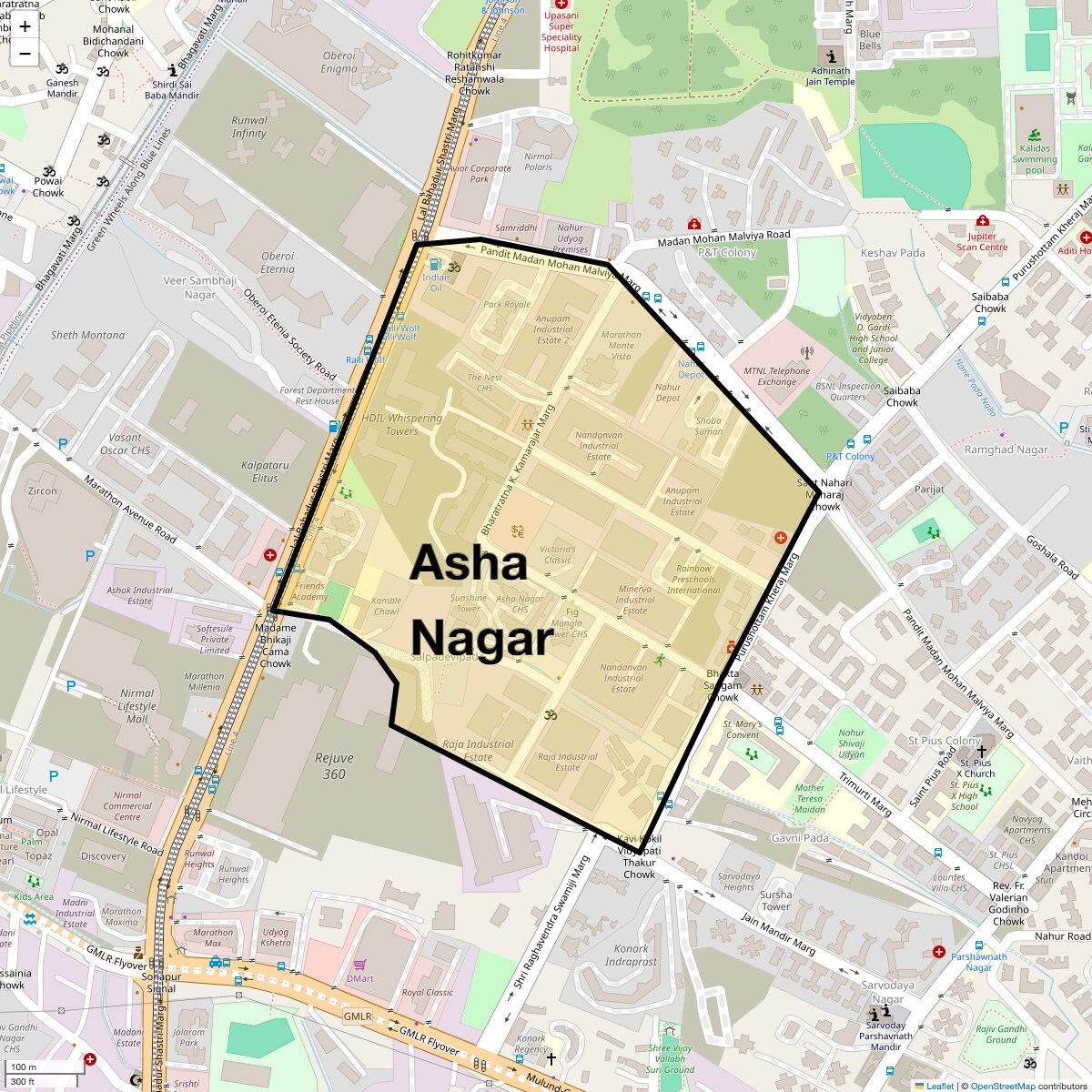 Check Time Travel of Asha Nagar, Mumbai