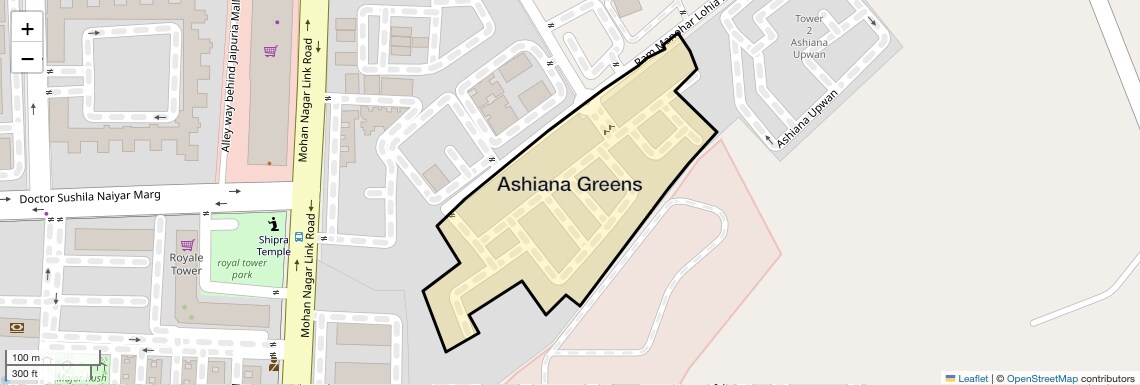 Location Map of Ashiana Greens, Ghaziabad