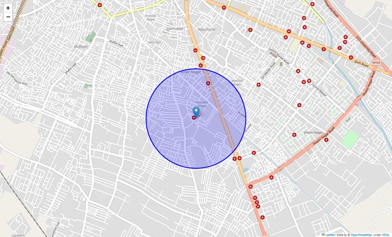 Location Map of Ashiyana Colony