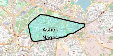 Location Map of Ashok Nagar, Bangalore
