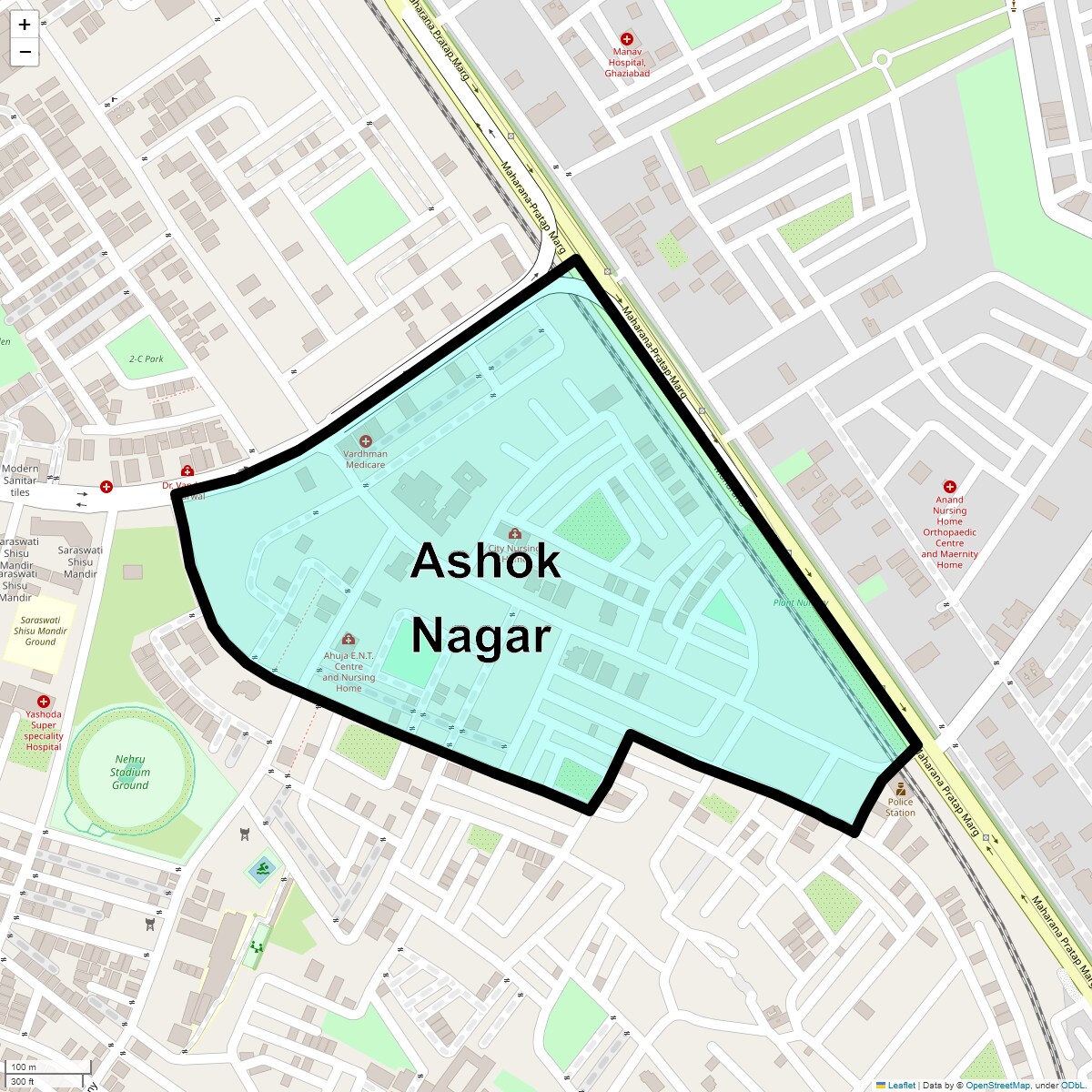 Ashok Nagar Map