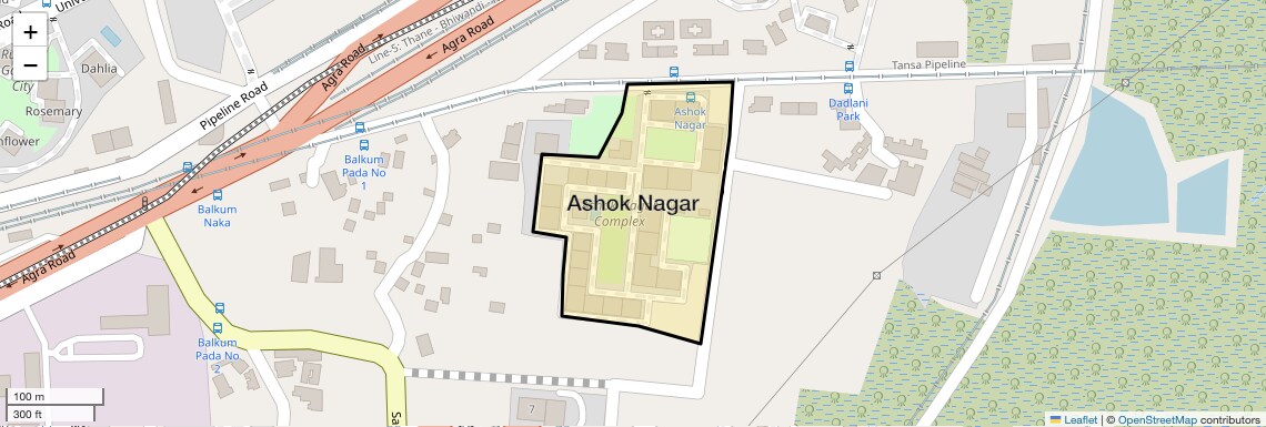 Location Map of Ashok Nagar, Thane