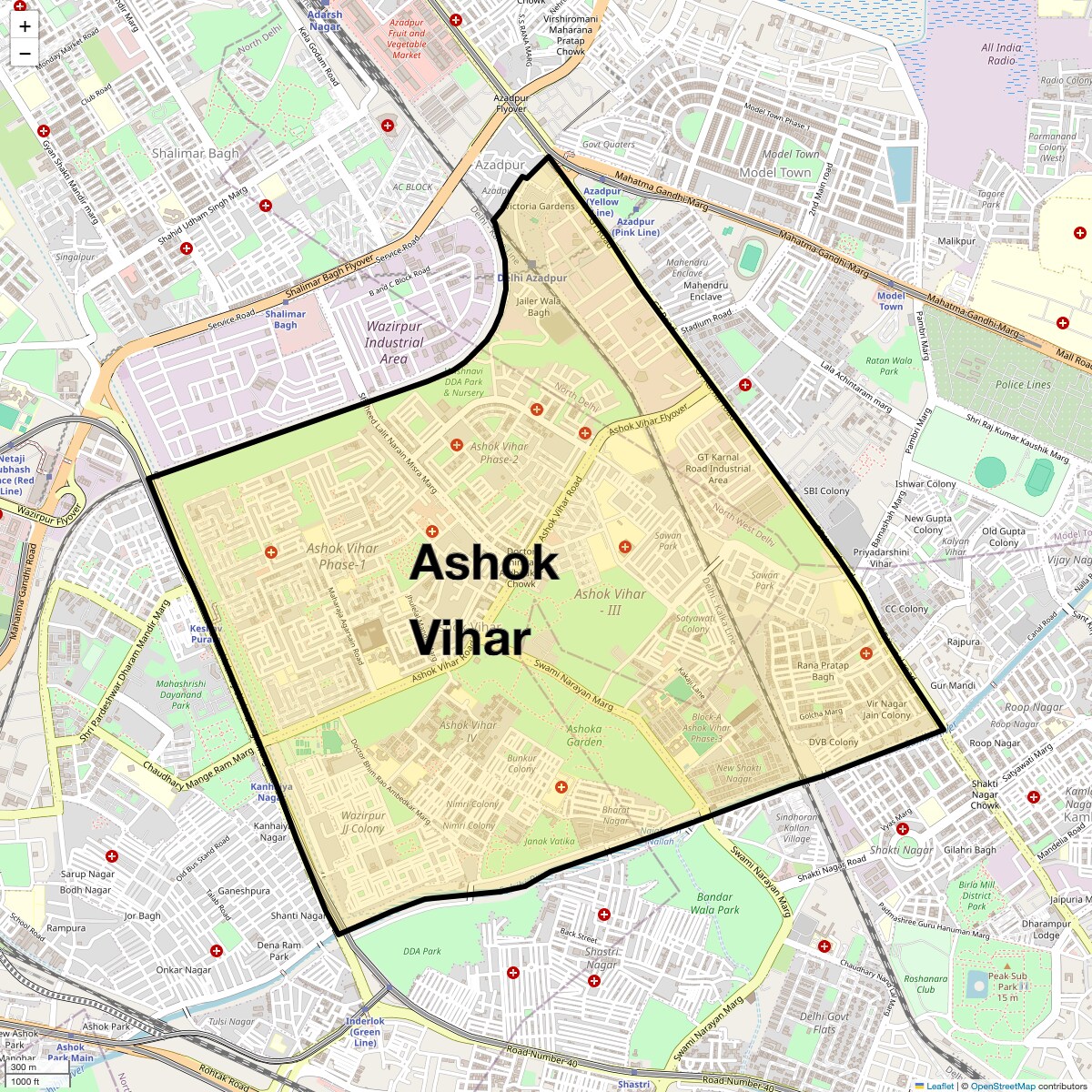 Check Time Travel of Ashok Vihar, Delhi