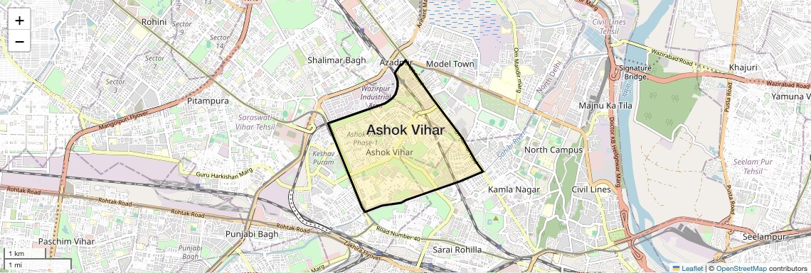Check Time Travel of Ashok Vihar, Delhi