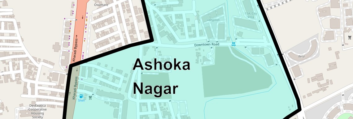 Location Map of Ashoka Nagar, Pune