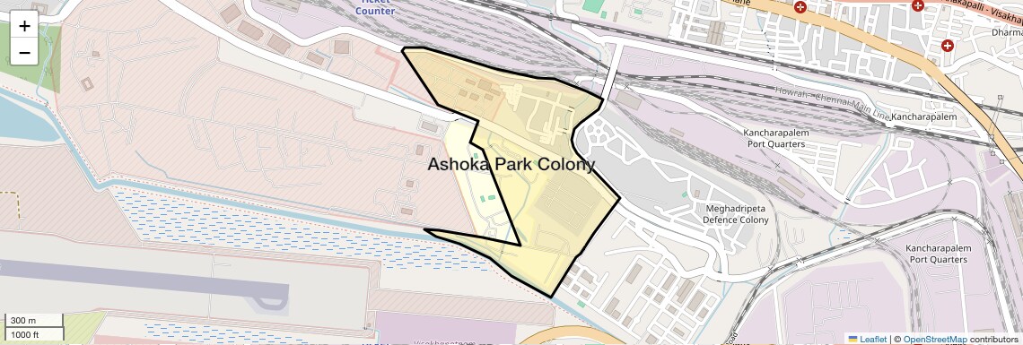 Location Map of Ashoka Park Colony, Vizag