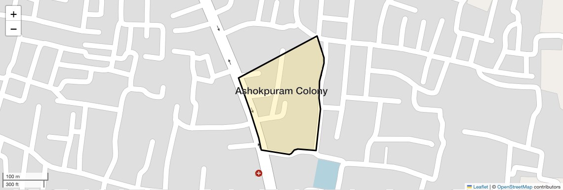 Location Map of Ashokpuram Colony, Varanasi
