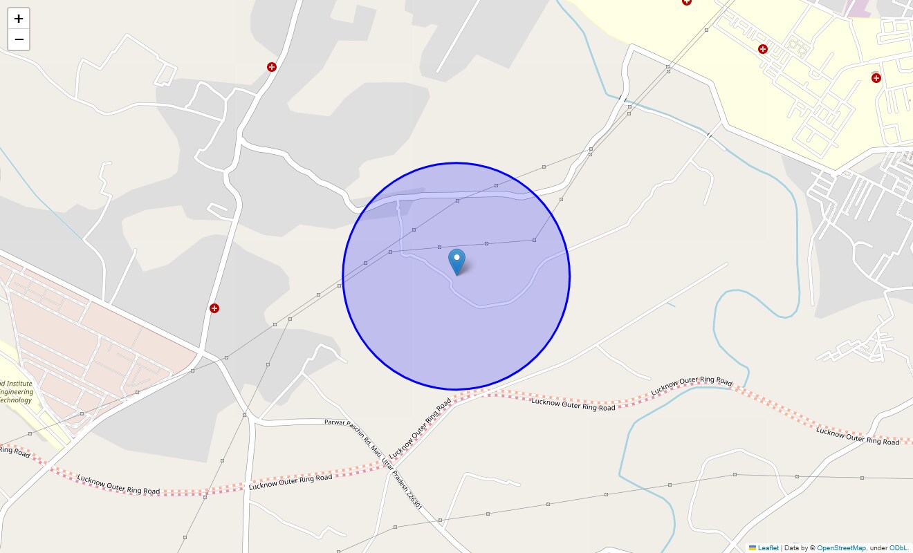 Location Map of Ashraf Nagar, Lucknow