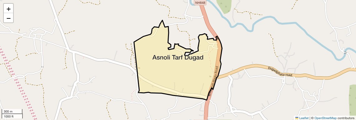 Location Map of Asnoli Tarf Dugad, Thane