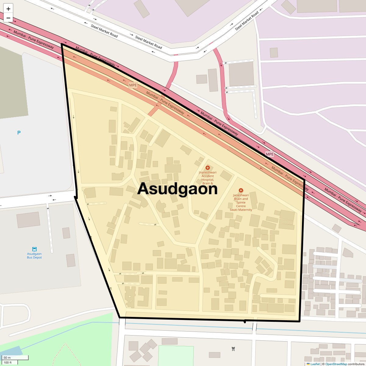 Asudgaon Map