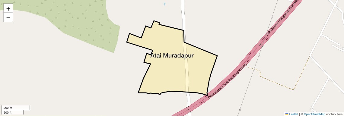 Location Map of Atai Muradapur, Greater Noida