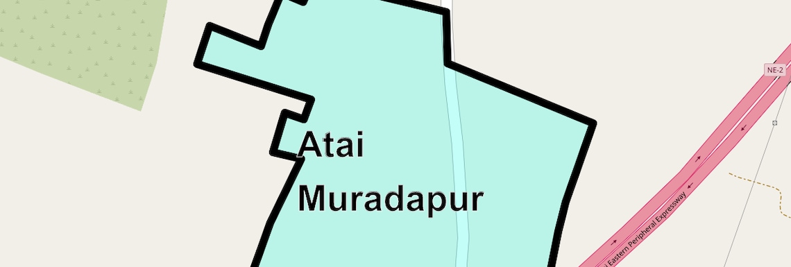 Location Map of Atai Muradapur, Greater Noida