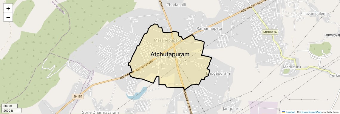 Location Map of Atchutapuram, Vizag