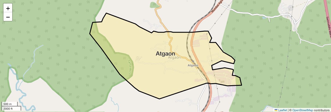 Location Map of Atgaon, Thane