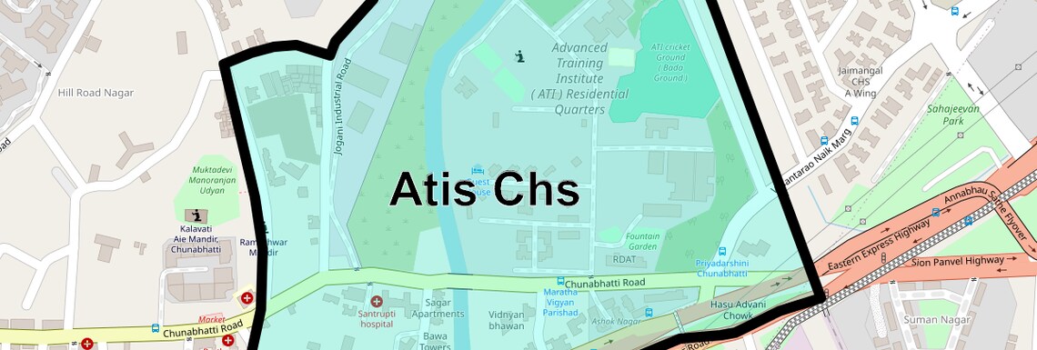 Location Map of Atis Chs, Mumbai