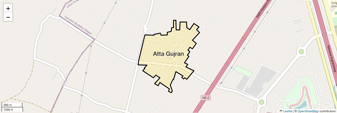 Location Map of Atta Gujran, Greater Noida