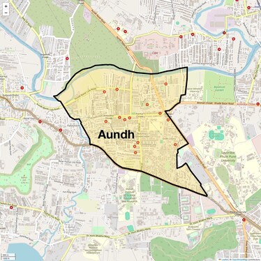 Location Map of Aundh, Pune