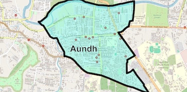 Location Map of Aundh, Pune