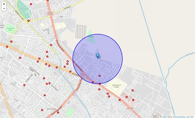 Location Map of Aurang Shahpur Diggi