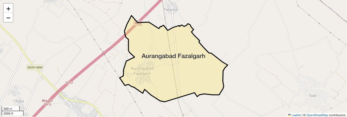 Location Map of Aurangabad Fazalgarh, Ghaziabad