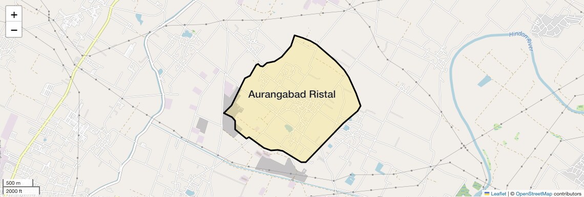 Location Map of Aurangabad Ristal, Ghaziabad