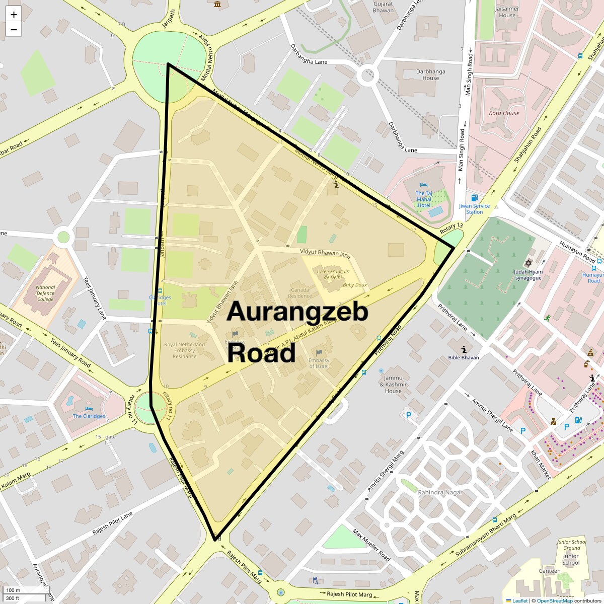 Check Time Travel of Aurangzeb Road, Delhi