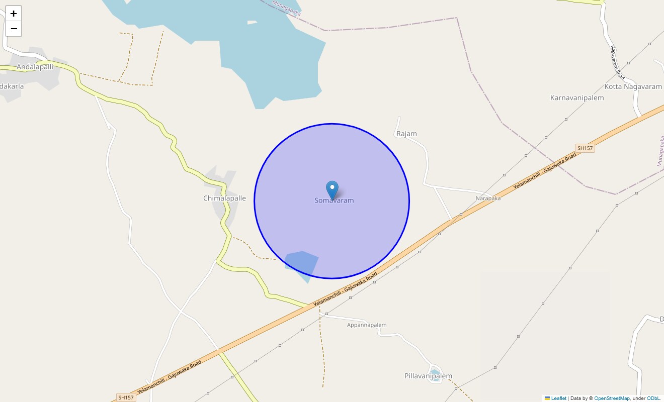 Location Map of Avasomavaram, Vizag