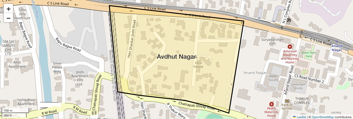 Location Map of Avdhut Nagar, Mumbai