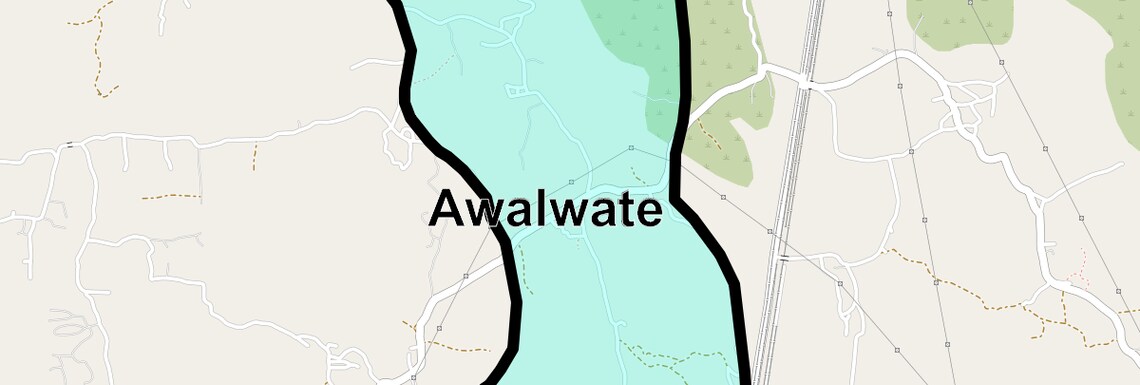 Location Map of Awalwate, Thane