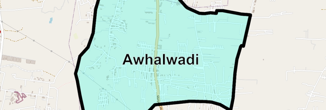 Location Map of Awhalwadi, Pune