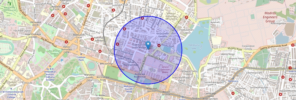 Location Map of Ayappa Garden, Bangalore