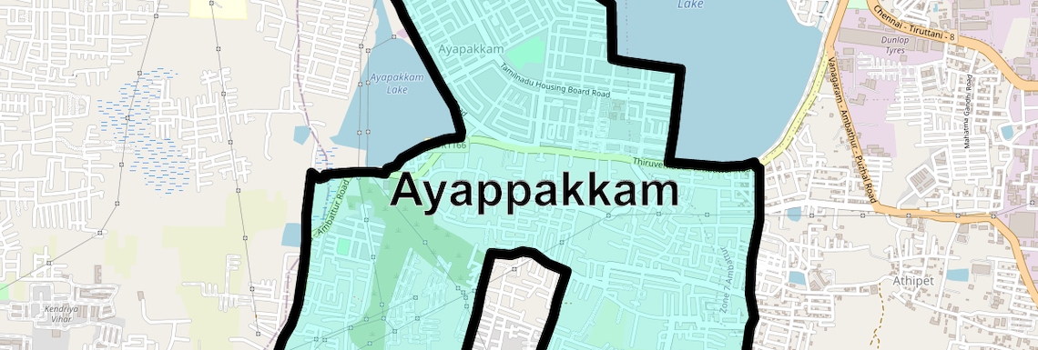 Location Map of Ayappakkam, Chennai