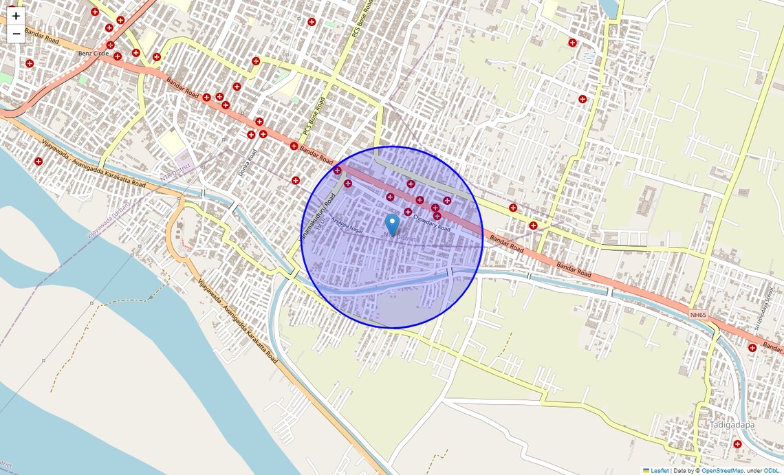 Location Map of Ayyappa Nagar, Vijayawada