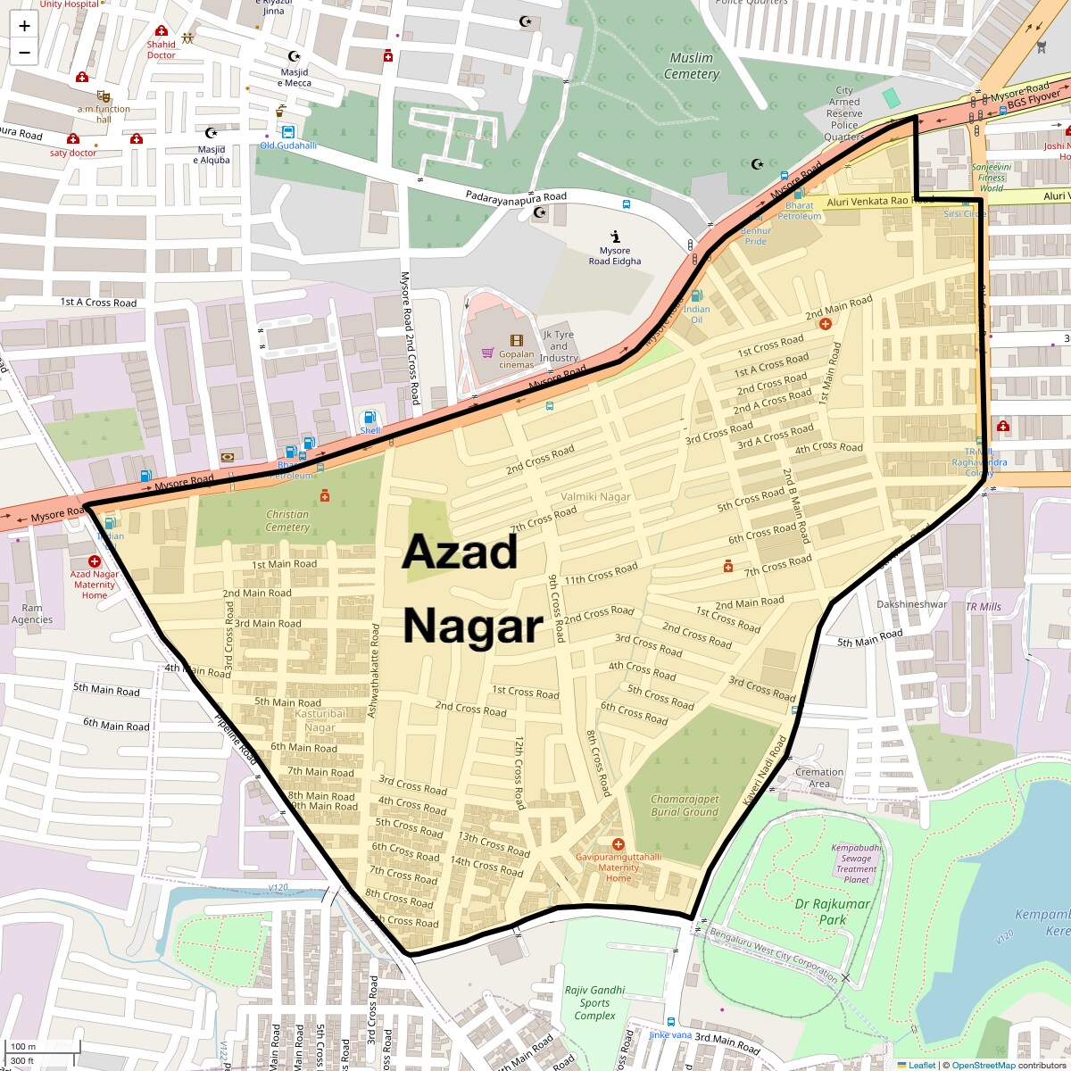 Check Time Travel of Azad Nagar, Bangalore
