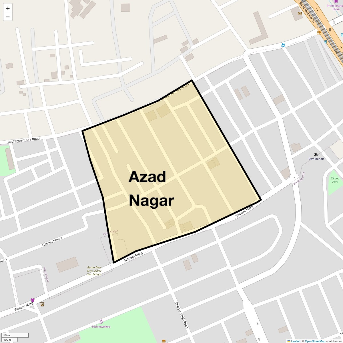 Check Time Travel of Azad Nagar, Delhi