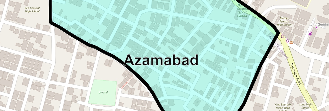Location Map of Azamabad, Hyderabad