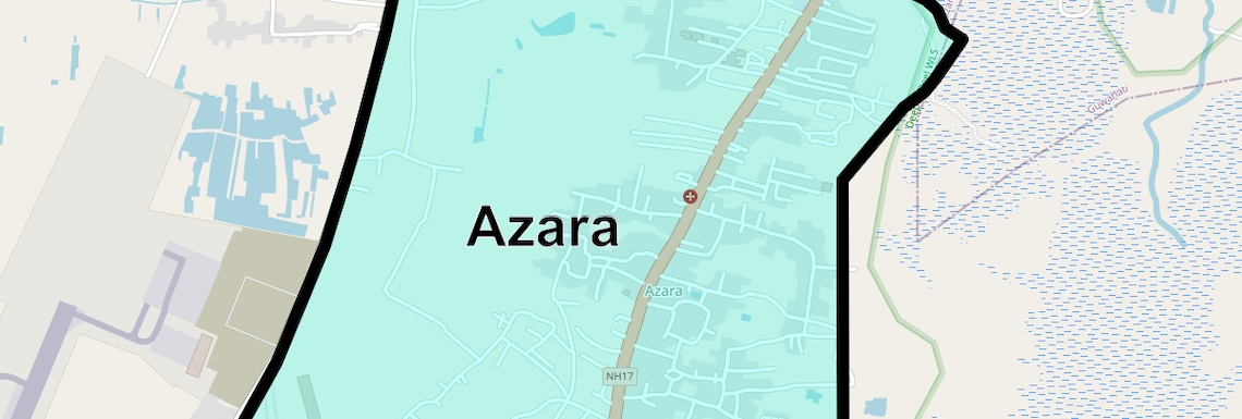 Location Map of Azara, Guwahati