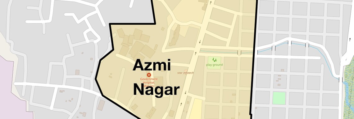 Location Map of Azmi Nagar, Mumbai