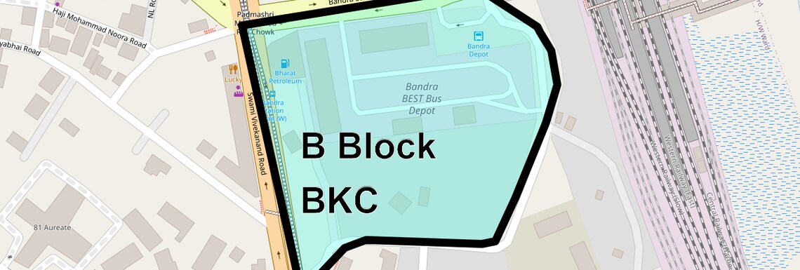 Location Map of B Block Bkc, Mumbai