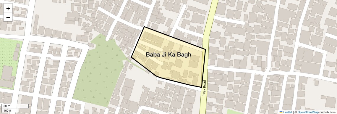 Location Map of Baba Ji Ka Bagh, Allahabad
