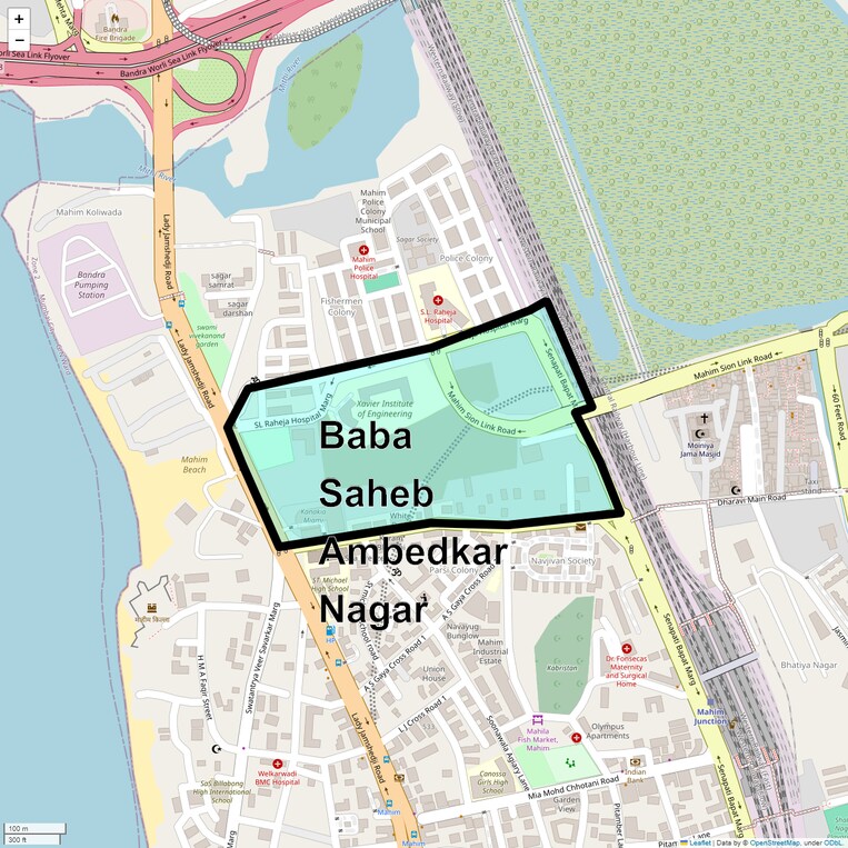 Location Map of Baba Saheb Ambedkar Nagar