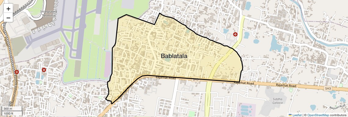 Location Map of Bablatala, Kolkata