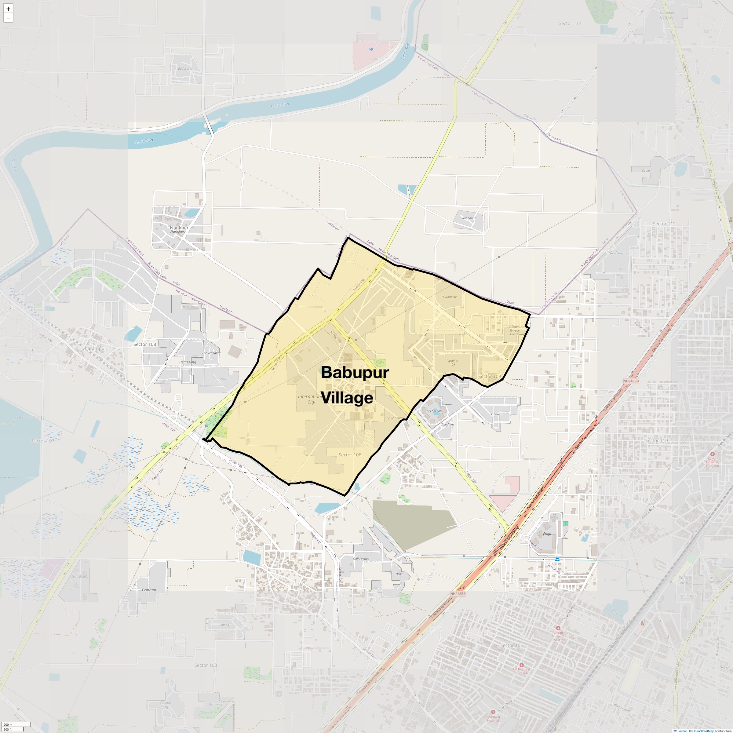 Check Time Travel of Babupur Village, Gurgaon