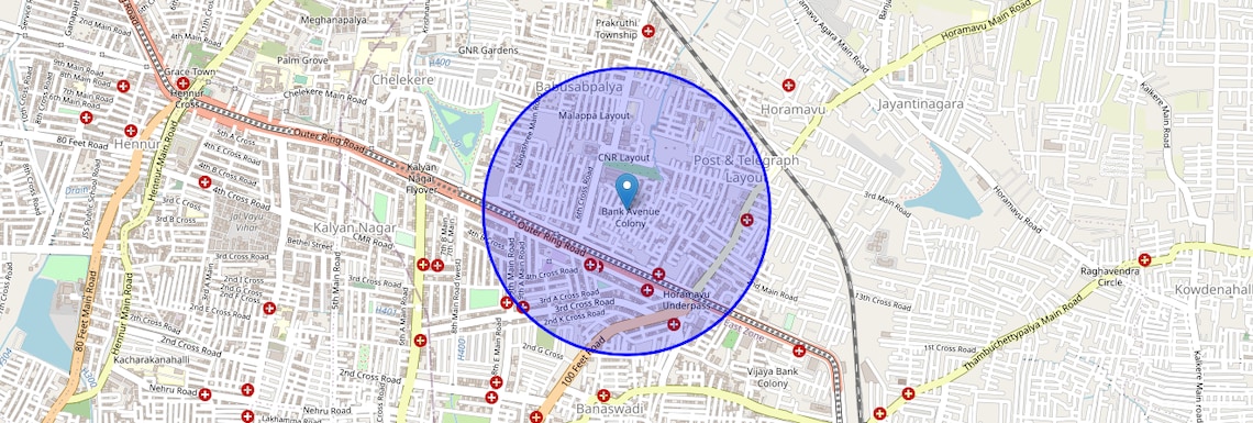 Location Map of Babusa Palya, Bangalore