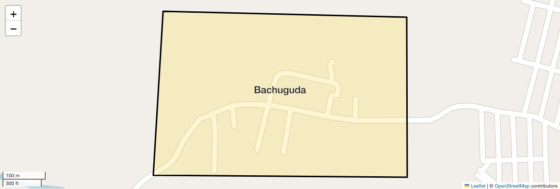 Location Map of Bachuguda, Hyderabad