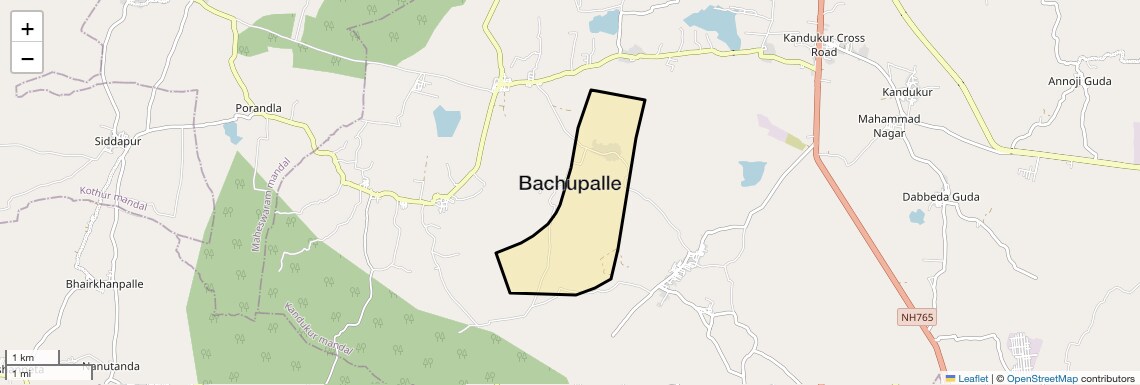 Location Map of Bachupalle, Hyderabad